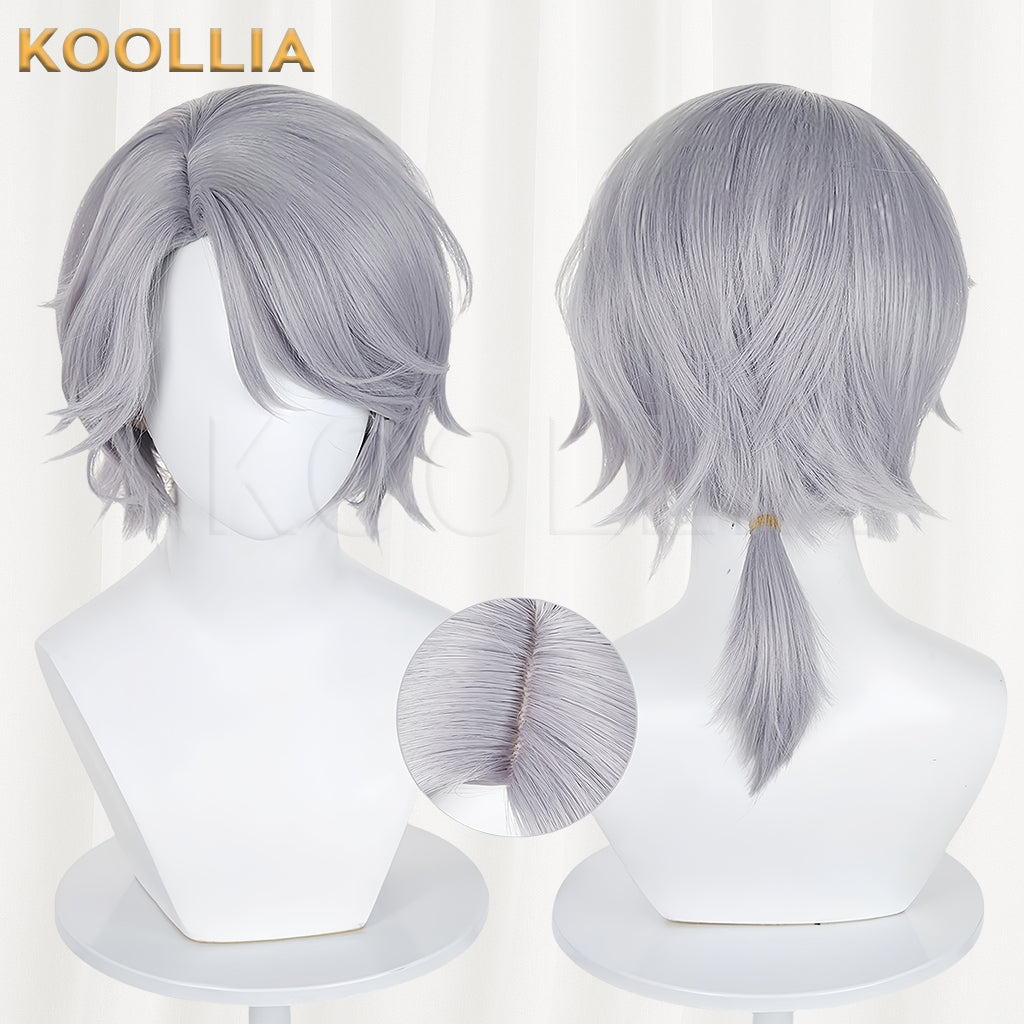 Identity V Embalmer Aesop Carl(Chromatic) Short Silver Hair Basic Wig