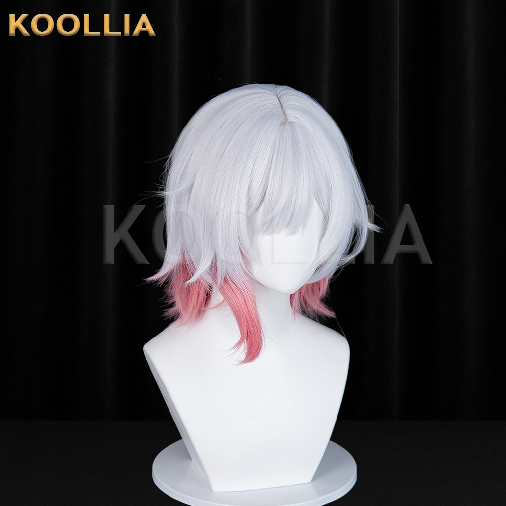 Magical Girl’s Witch Trial Emma Sakuraha Short Sliver Pink Hair Basic Wig