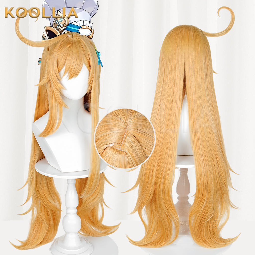 Genshin Impact Escoffier Long Blonde Hair Basic Wig