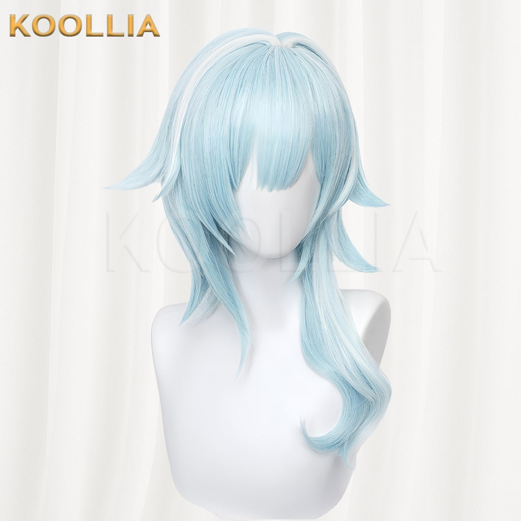 Genshin Impact Eula Lawrence Long Bule Hair Basic Wig