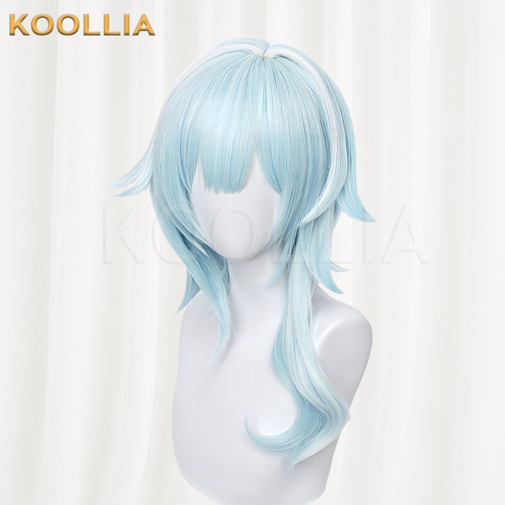Genshin Impact Eula Lawrence Long Bule Hair Basic Wig