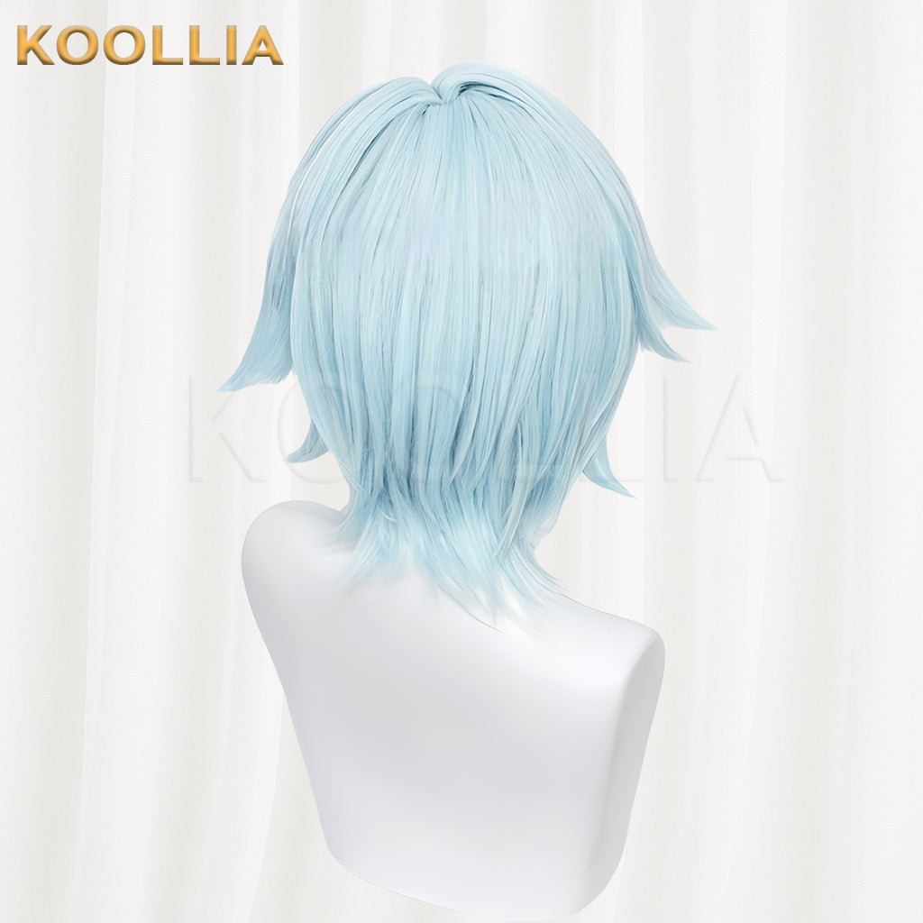 Genshin Impact Eula Lawrence Long Bule Hair Basic Wig