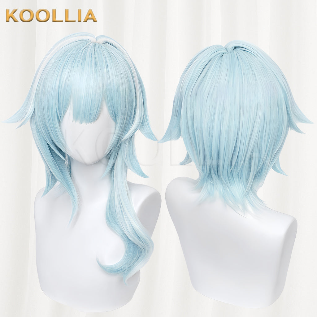 Genshin Impact Eula Lawrence Long Bule Hair Basic Wig