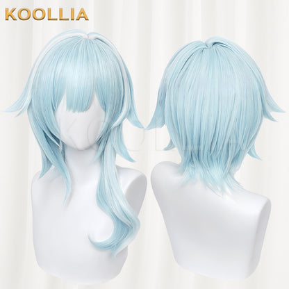 Genshin Impact Eula Lawrence Long Bule Hair Basic Wig