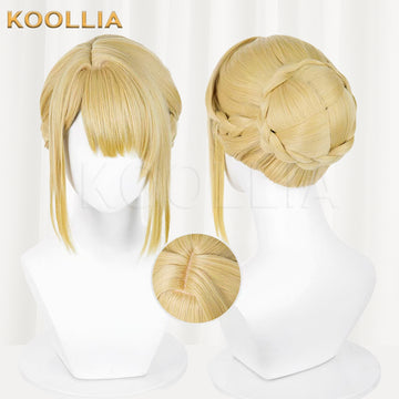 Zenless Zone Zero Evelyn Chevalier Short Dark/Light Blonde Hair Basic Wig - KOOLLIA
