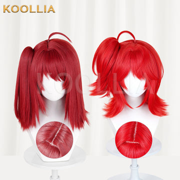 Arknights Exusiai the New Covenant Long Red Hair Basic Wig - KOOLLIA