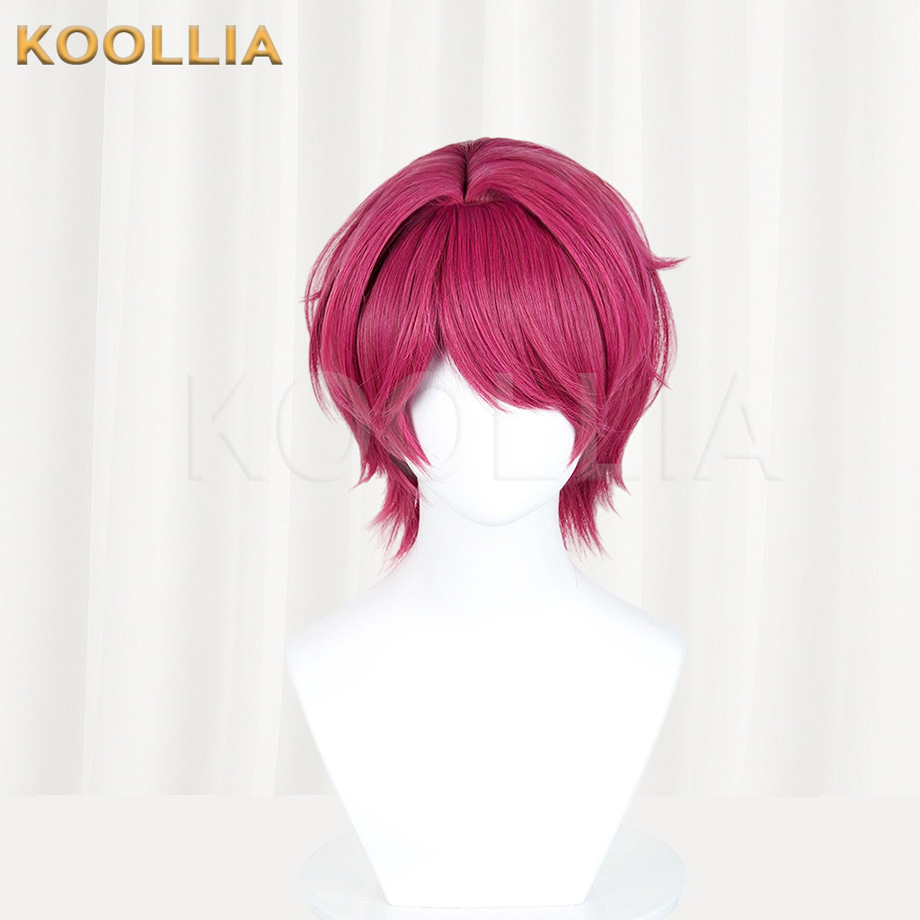 Arknights Exusiai Midnight Delivery Short Red Hair Basic Wig