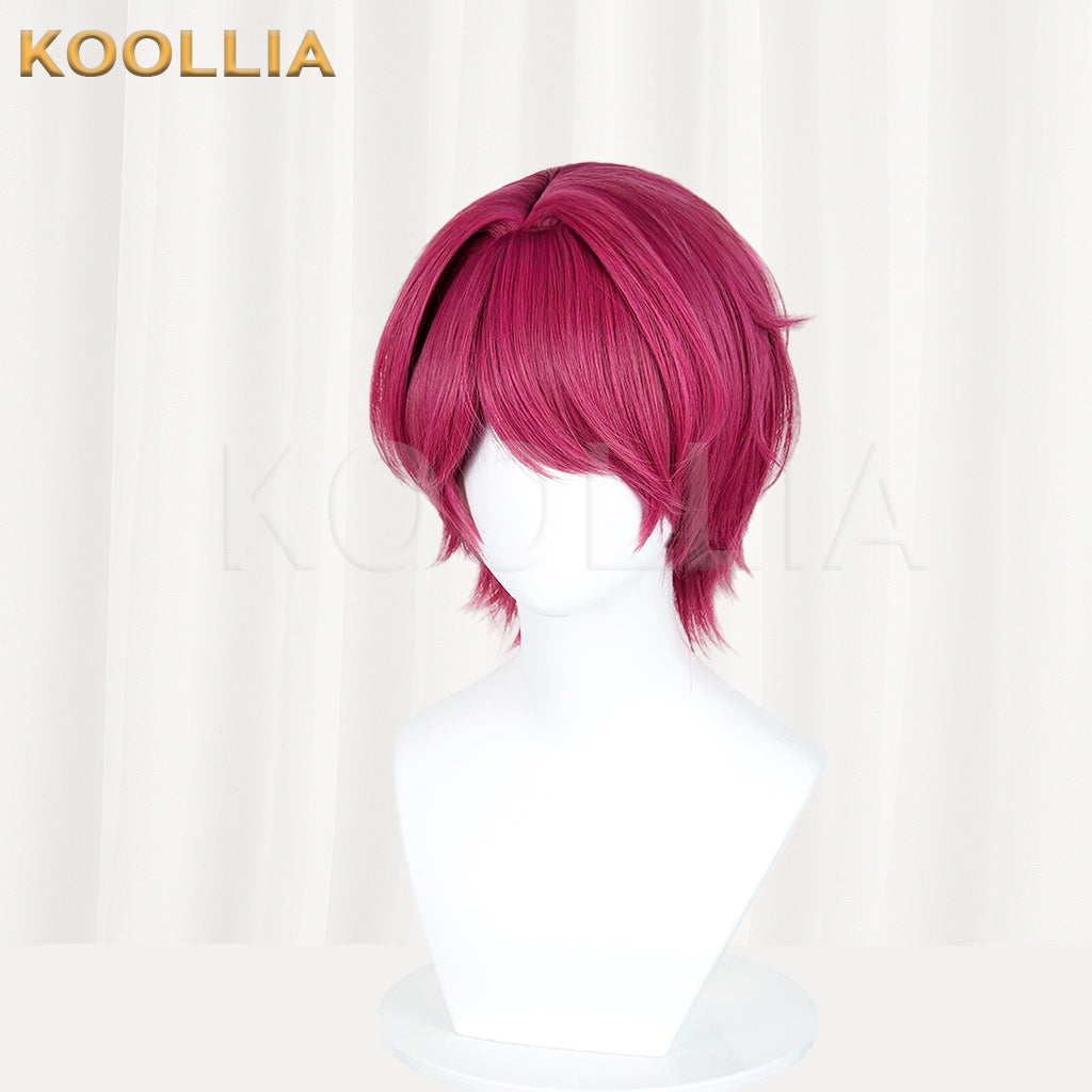 Arknights Exusiai Midnight Delivery Short Red Hair Basic Wig