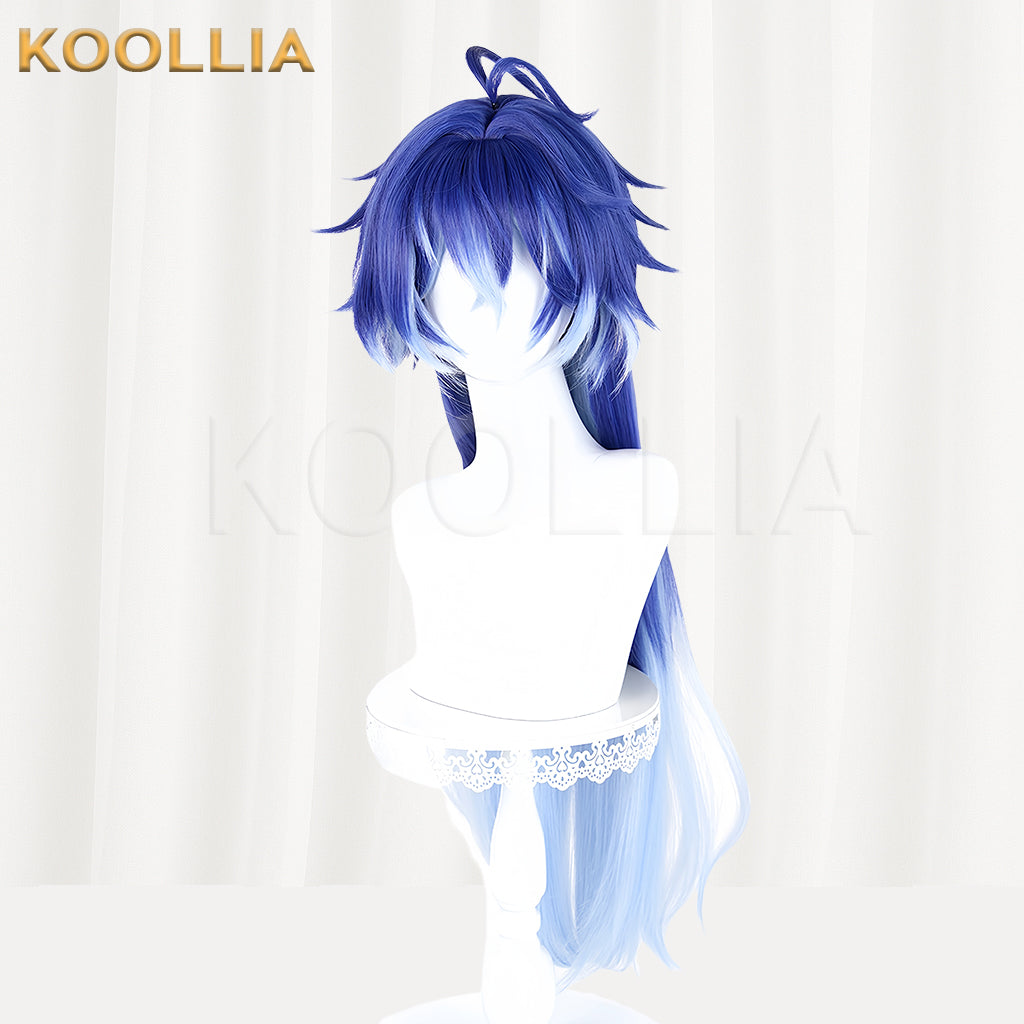 Genshin Impact Flins Long Blue Hair Basic Wig