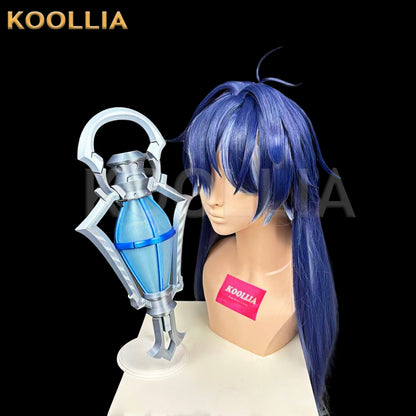 Genshin Impact Flins Long Blue Hair Styled Basic Wig