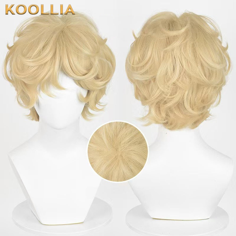 IdentityV Fire Investigator Florian Brand Short Blonde Hair Basic Wig
