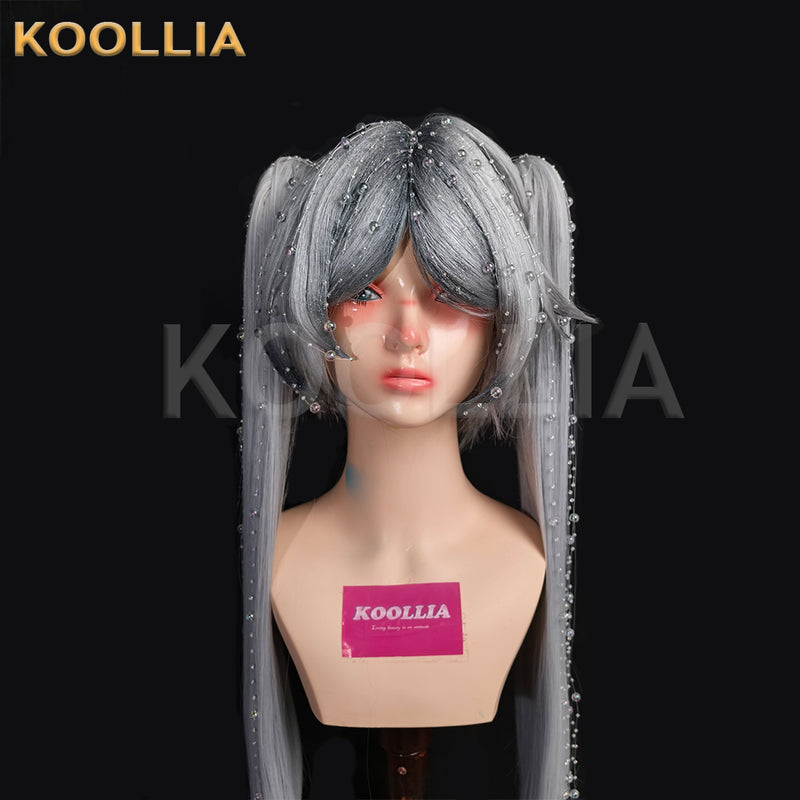 Frieren: Beyond Journey's End Frieren Long Grey Hair Styled Basic Wig