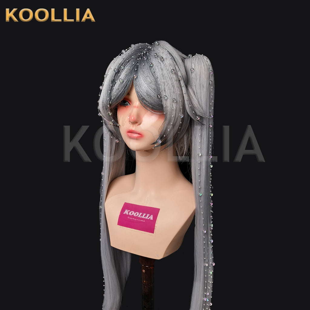 Frieren: Beyond Journey's End Frieren Long Grey Hair Styled Basic Wig