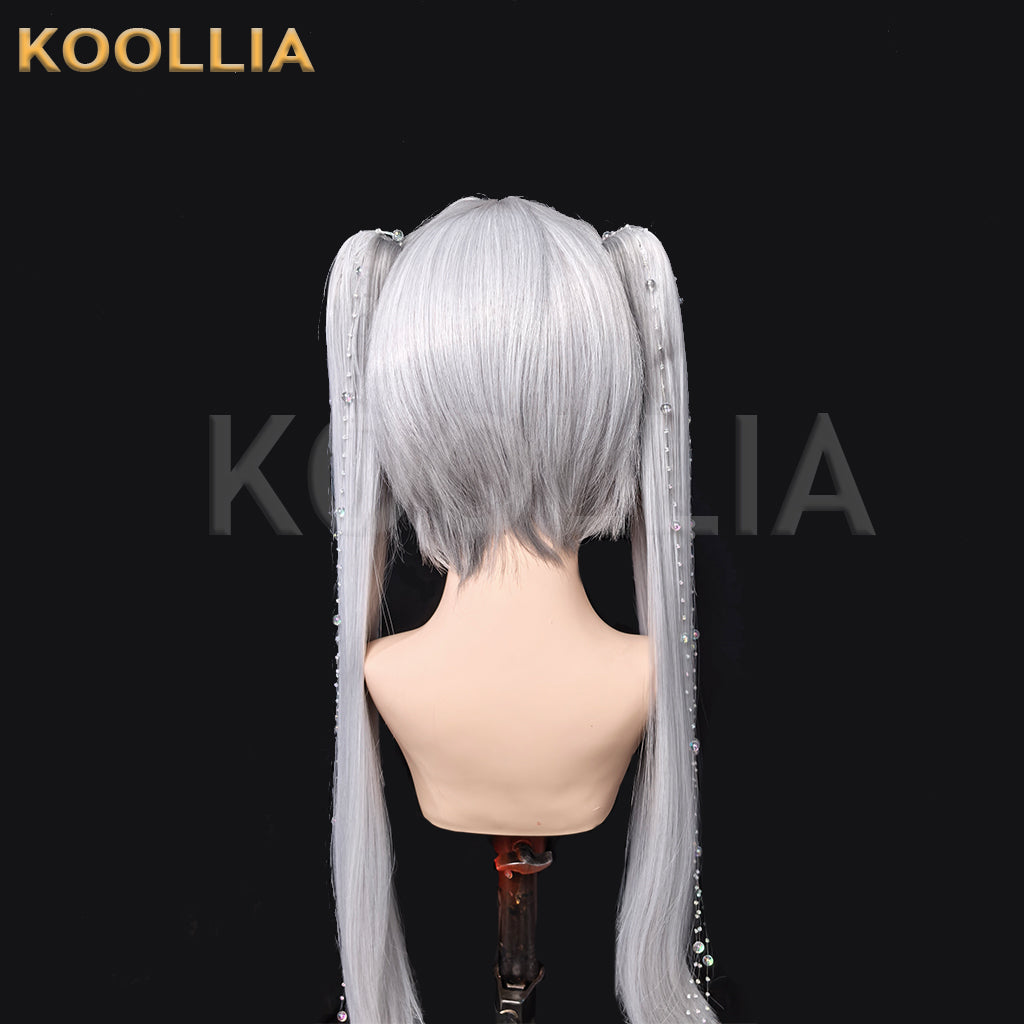 Frieren: Beyond Journey's End Frieren Long Grey Hair Styled Basic Wig