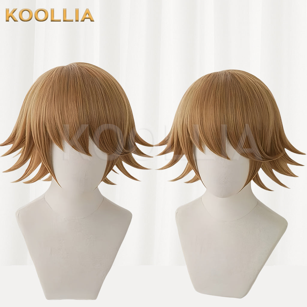 Danganronpa Fujisaki Chihiro Short Brown Hair Basic Wig