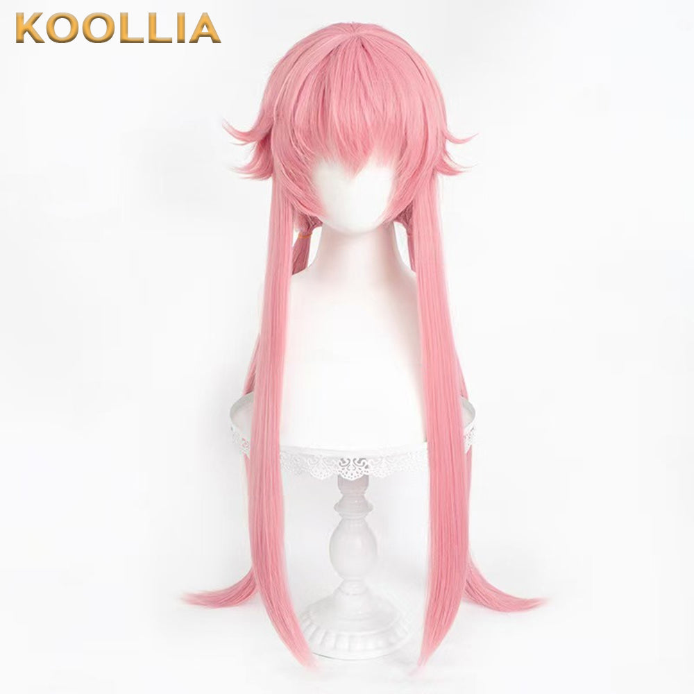 Future Diary Gasai Yuno Long Pink Hair Basic Wig