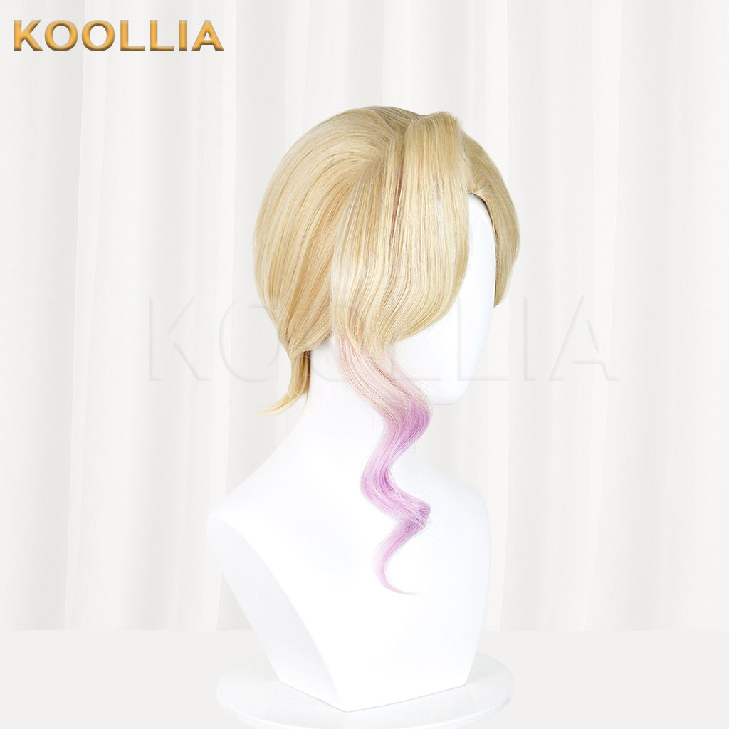 Zootopia Gazelle Short Blonde Pink Purple Hair Basic Wig