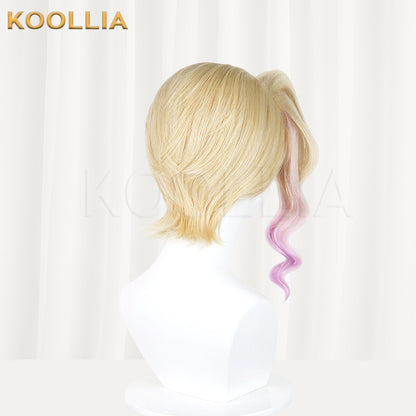 Zootopia Gazelle Short Blonde Pink Purple Hair Basic Wig