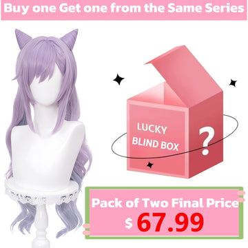 Genshin Impact Keqing Long Purple Hair Basic Wig  KOOLLIA