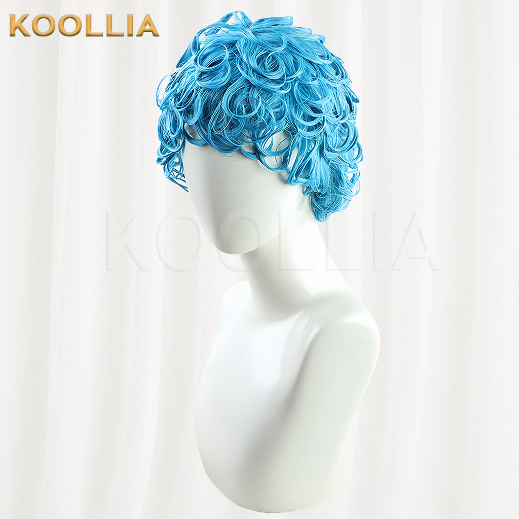 JoJo's Bizarre Adventure Ghiaccio Short Blue Hair Basic Wig