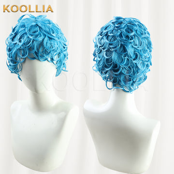 JoJo's Bizarre Adventure Ghiaccio Short Blue Hair Basic Wig - KOOLLIA