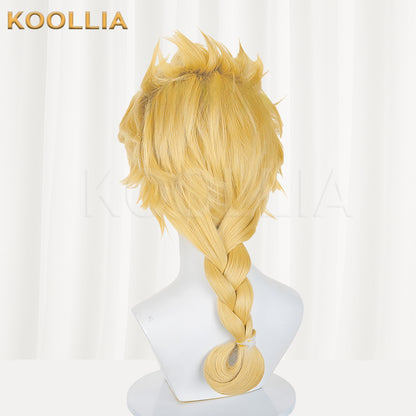 JoJo's Bizarre Adventure Giorno Giovanna Long Yellow Hair Basic Wig