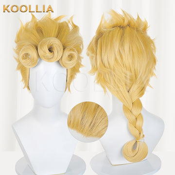 JoJo's Bizarre Adventure Giorno Giovanna Long Yellow Hair Basic Wig - KOOLLIA