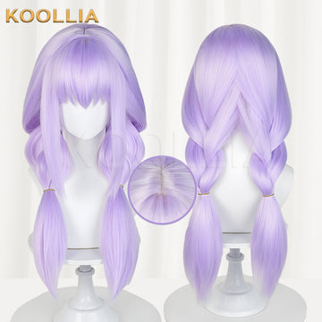 Blue Archive Hakari Atsuko Long Purple Hair Basic Wig - KOOLLIA