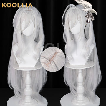 Azur Lane Hakuhou Long Sliver Hair Basic Wig Multi-angle Display by koollia