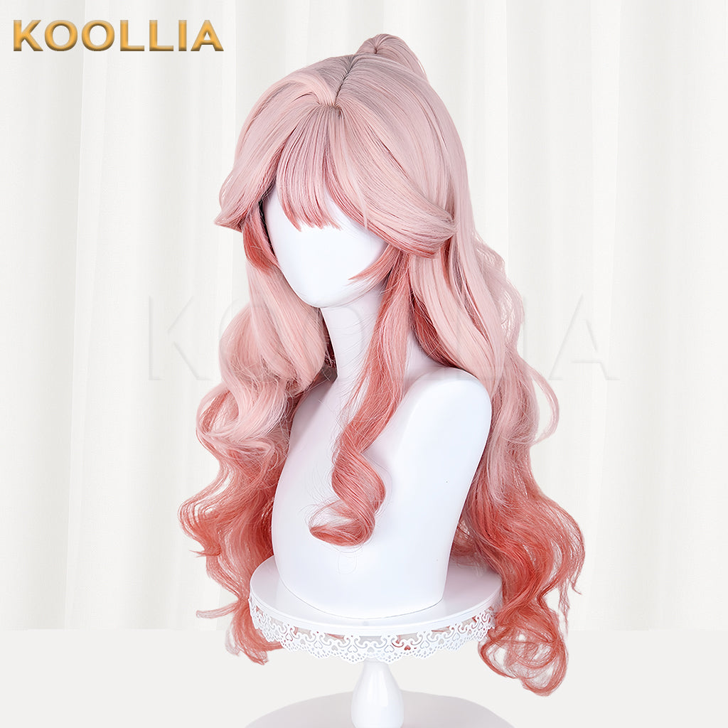 Arknights Haruka Shino Long Pink+Orange Hair Basic Wig