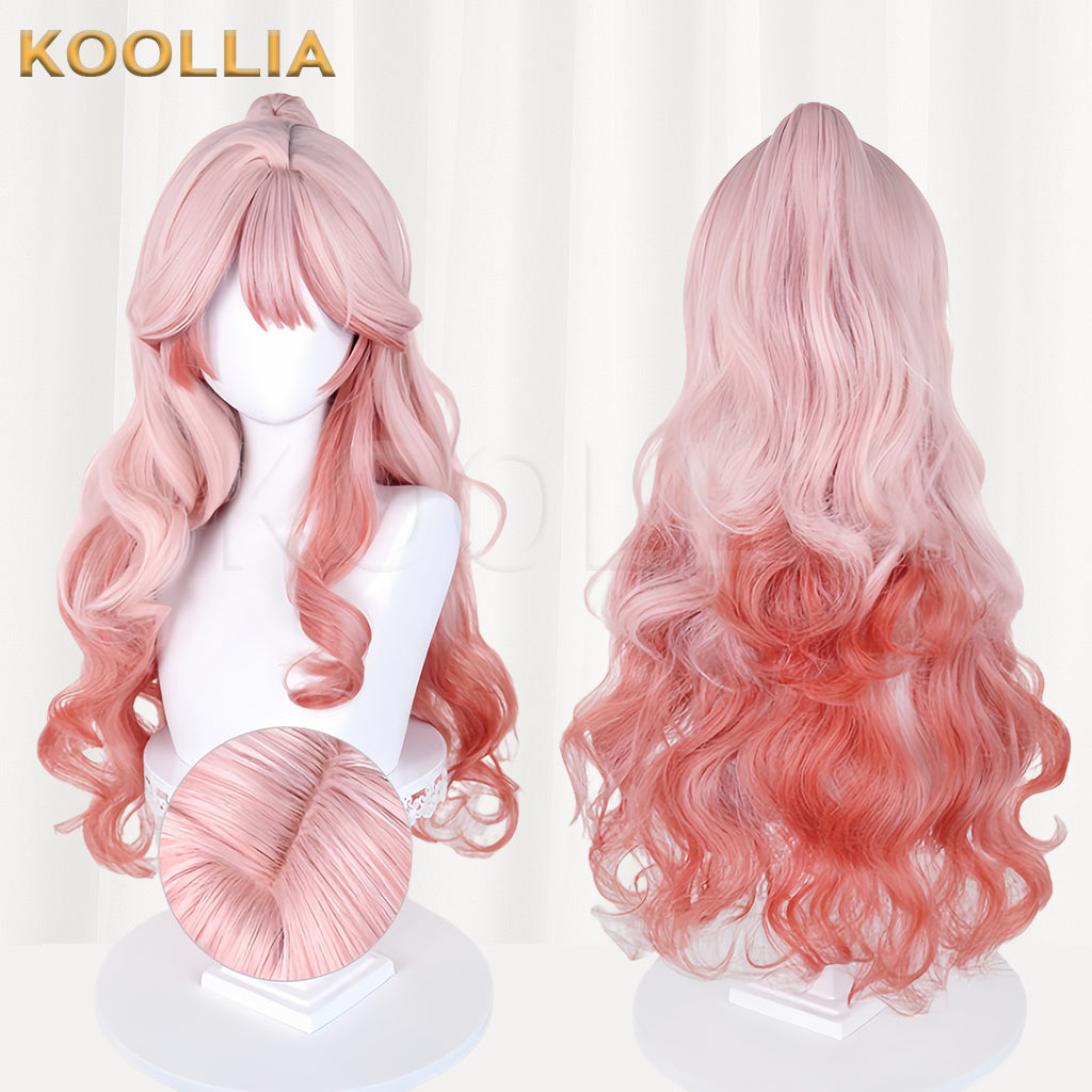 Arknights Haruka Shino Long Pink+Orange Hair Basic Wig