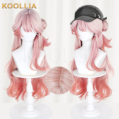 Arknights Haruka Shino Long Pink+Orange Hair Basic Wig