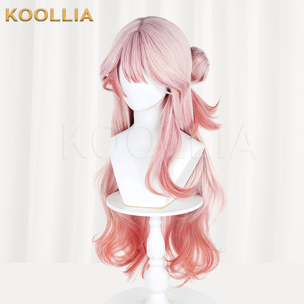 Arknights Haruka Shino Long Pink+Orange Hair Basic Wig
