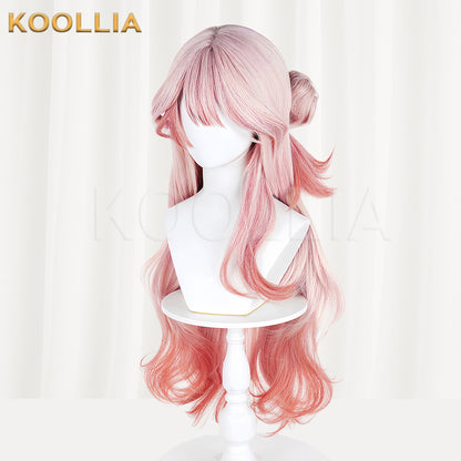 Arknights Haruka Shino Long Pink+Orange Hair Basic Wig
