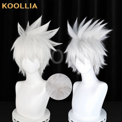 Naruto Hatake Kakashi Short Sliver White Hair Basic Wig