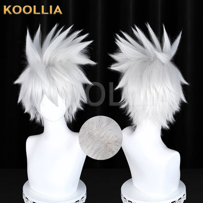 Naruto Hatake Kakashi Short Sliver White Hair Basic Wig