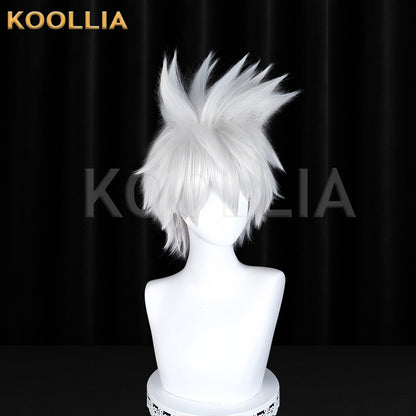 Naruto Hatake Kakashi Short Sliver White Hair Basic Wig