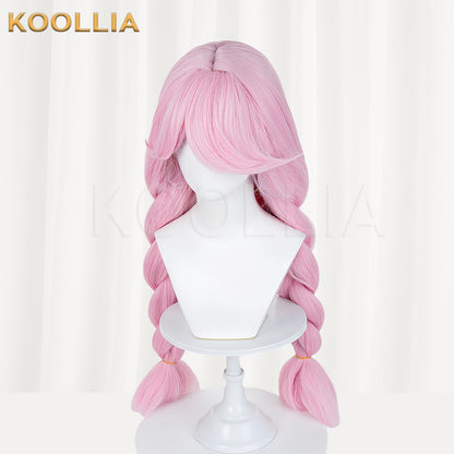 Eggy Party Heather Long Pink Hair Basic Wig