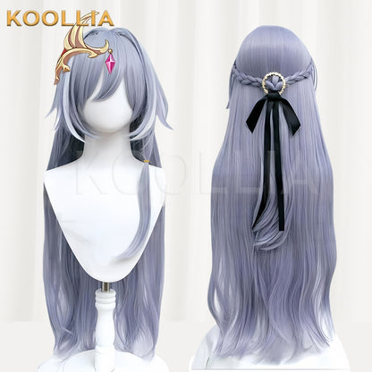 Honkai Impact 3 Herrscher of Sentience Long Grey Purple Hair Basic Wig