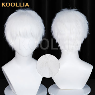 The Summer Hikaru Died Hikaru Short White Hair Basic Wig - KOOLLIA