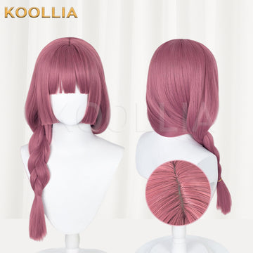 Bocchi The Rock Hiroi Kikuri Long Purple Hair Basic Wig Multi-angle Display by koollia