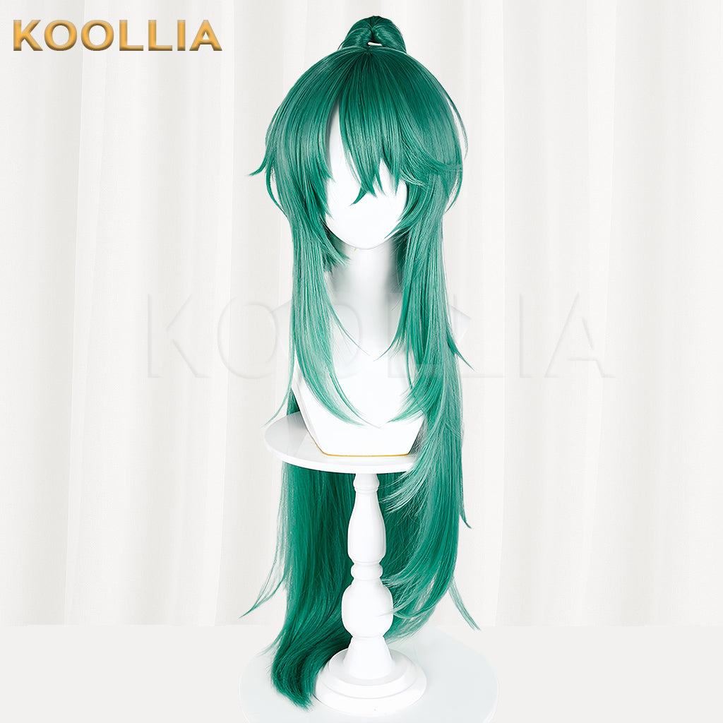 Arknights Hoshiguma Long Green Hair Basic Wig