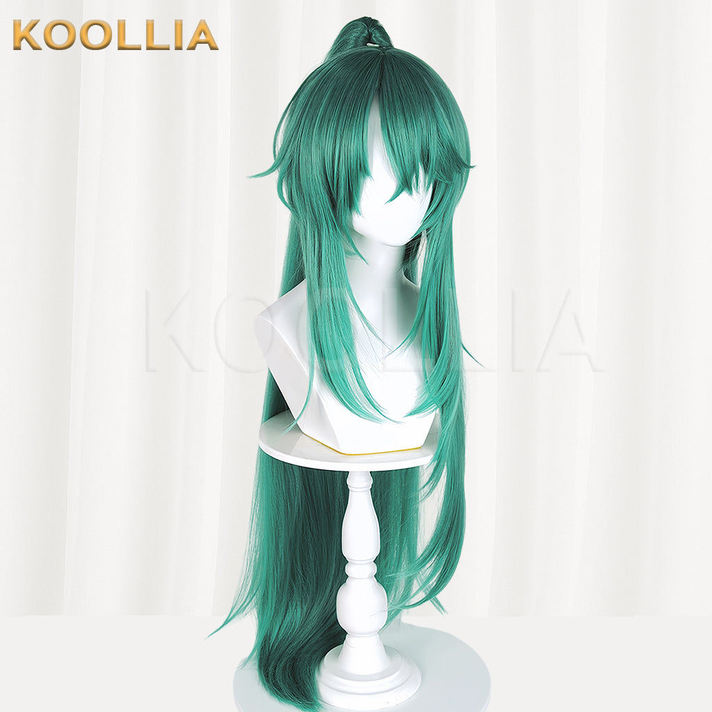 Arknights Hoshiguma Long Green Hair Basic Wig