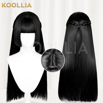 Zenless Zone Zero Hoshimi Miyabi Long Black Hair Basic Wig - KOOLLIA