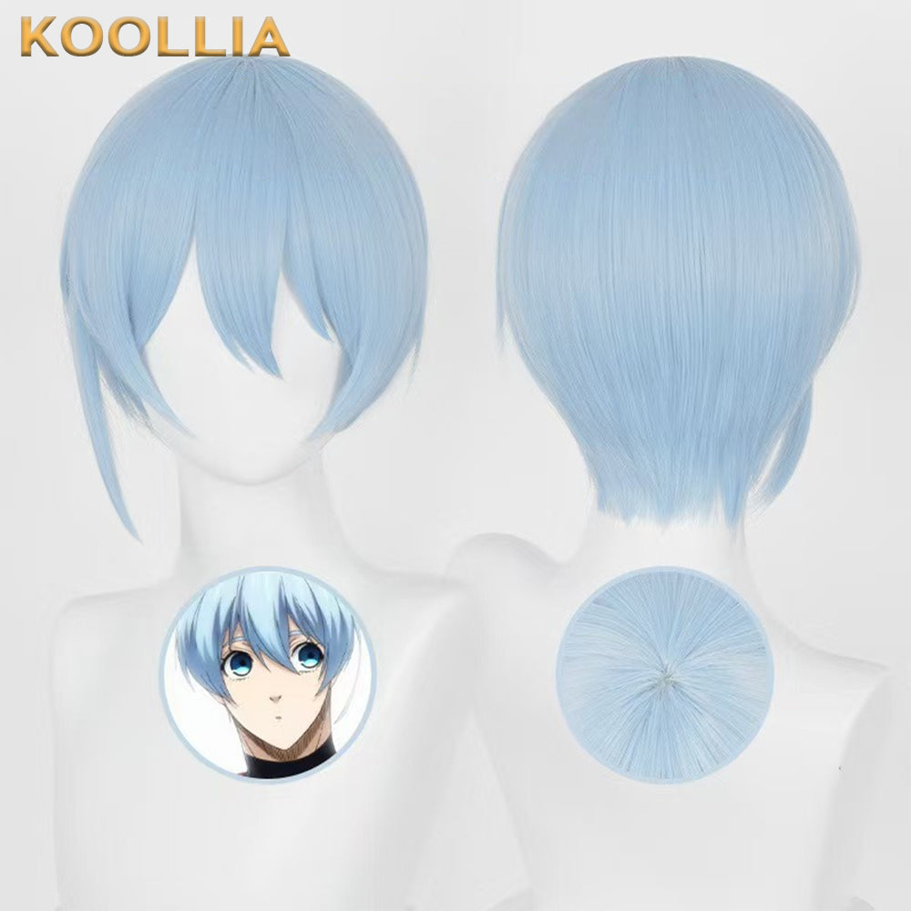 Blue Lock Hyoushi Short Blue Hair Basic Wig