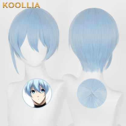 Blue Lock Hyoushi Short Blue Hair Basic Wig