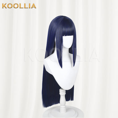 Naruto Hyuga Hinata Long Dark Blue Hair Basic Wig