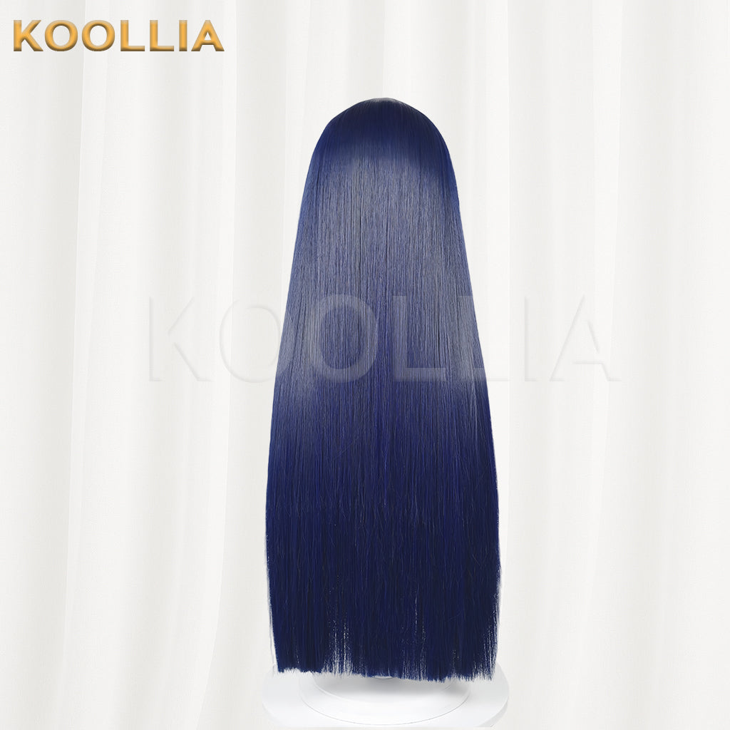 Naruto Hyuga Hinata Long Dark Blue Hair Basic Wig