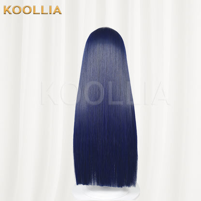 Naruto Hyuga Hinata Long Dark Blue Hair Basic Wig