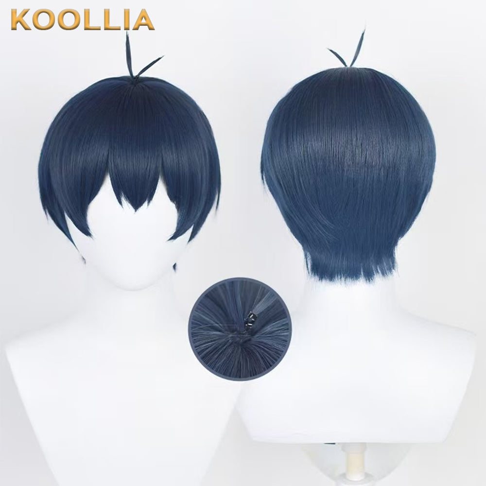 Blue Lock Isagi Yoichi Short Bule Hair Basic Wig